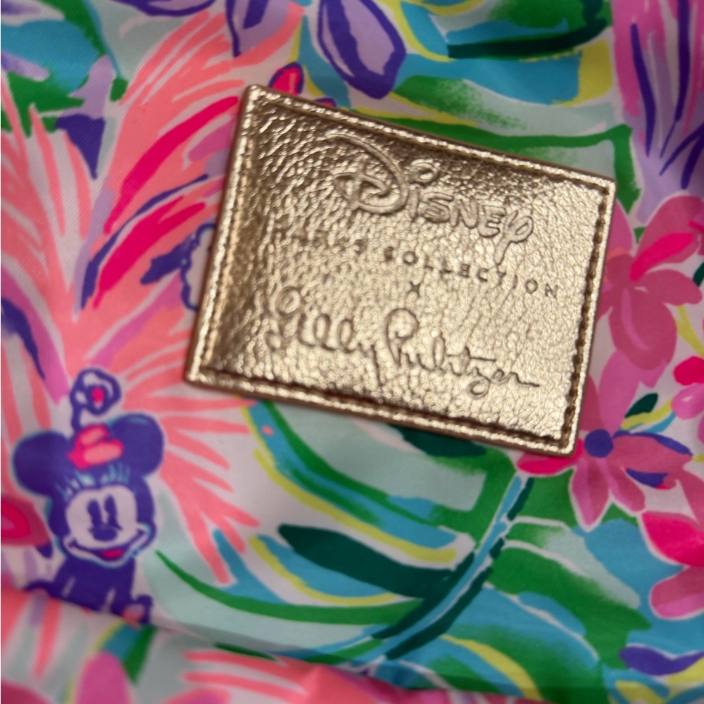 Disney Parks Lilly Pulitzer Backpack Large Dreamin Minnie Daisy Pink Bag - Picture 2 of 11